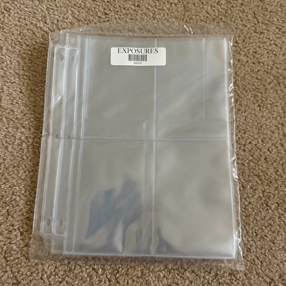 Exposures 4-Pocket Photo Album Refill Pages – Lot of 13 Packs (Holds 4x6 Photos) - Picture 2 of 3